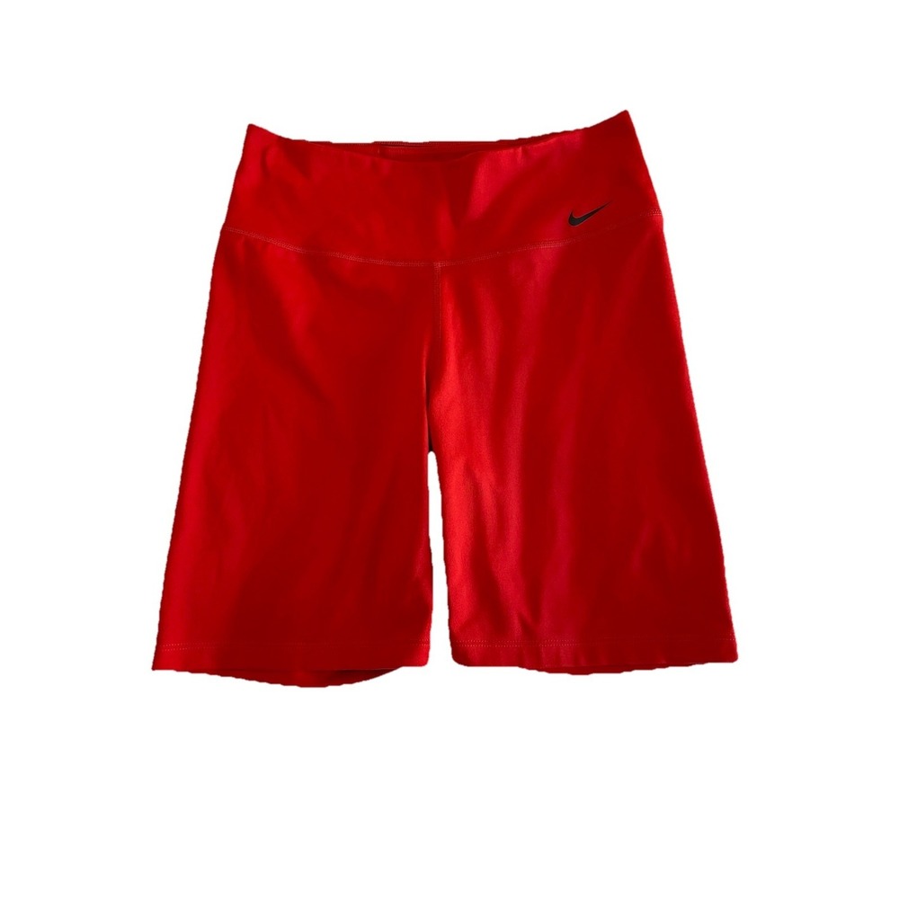 Nike Dri-FIT Bike Shorts Women's Small Orange High Rise Compression Athletic Gym